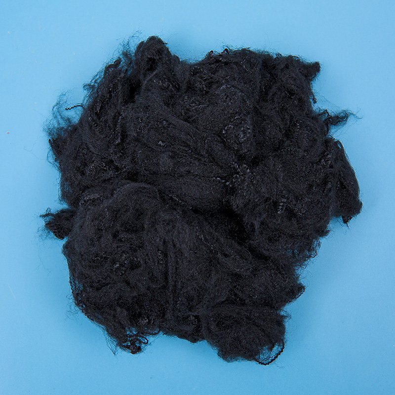 Black Non-Woven Polyester Staple Fiber (Use for Needle Punched) 3D×64mm