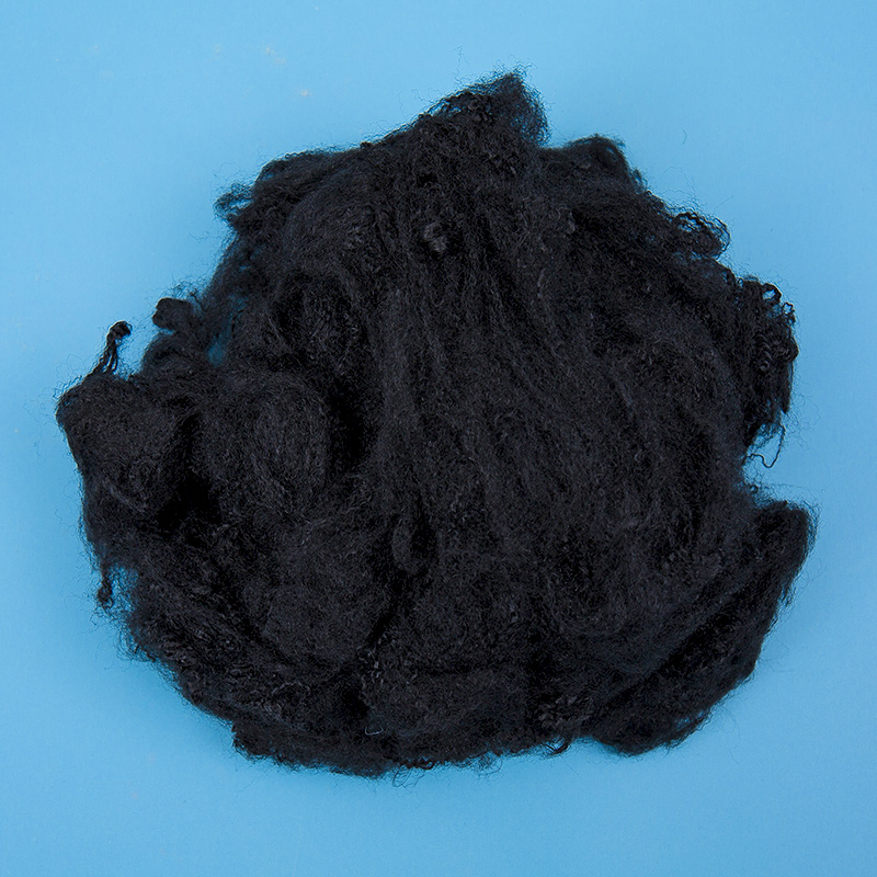 Black Wool Spinning Polyester Staple Fiber 6D×102mm